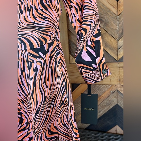 NWT Pinko Button Down Long Dress Size 36 or Small - Picture 10 of 13